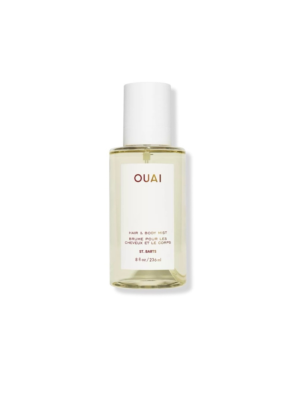 OUAI St. Barts Hair & Body Mist — White & Clear Bottle